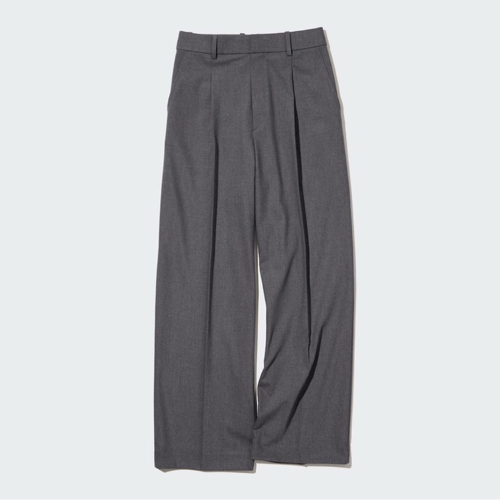 Uniqlo Wide Leg Trousers Gray